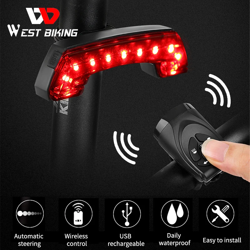 WEST BIKING Bike Tail Light Turn Signal Warning Cycling Rear Lights Smart Wireless Remote Control Horn Light MTB Bicycle Light
WEST BIKING Bike Tail Light Turn Signal Warning Cycling Rear Lights Smart Wireless Remote Control Horn Light MTB Bicycle Light