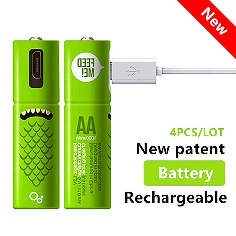 Зарядное устройство USB 1,2 V-AA/1,2 V-AAA, сменный никель-металлогидридный аккумулятор
Зарядное устройство USB 1,2 V-AA/1,2 V-AAA, сменный никель-металлогидридный аккумулятор