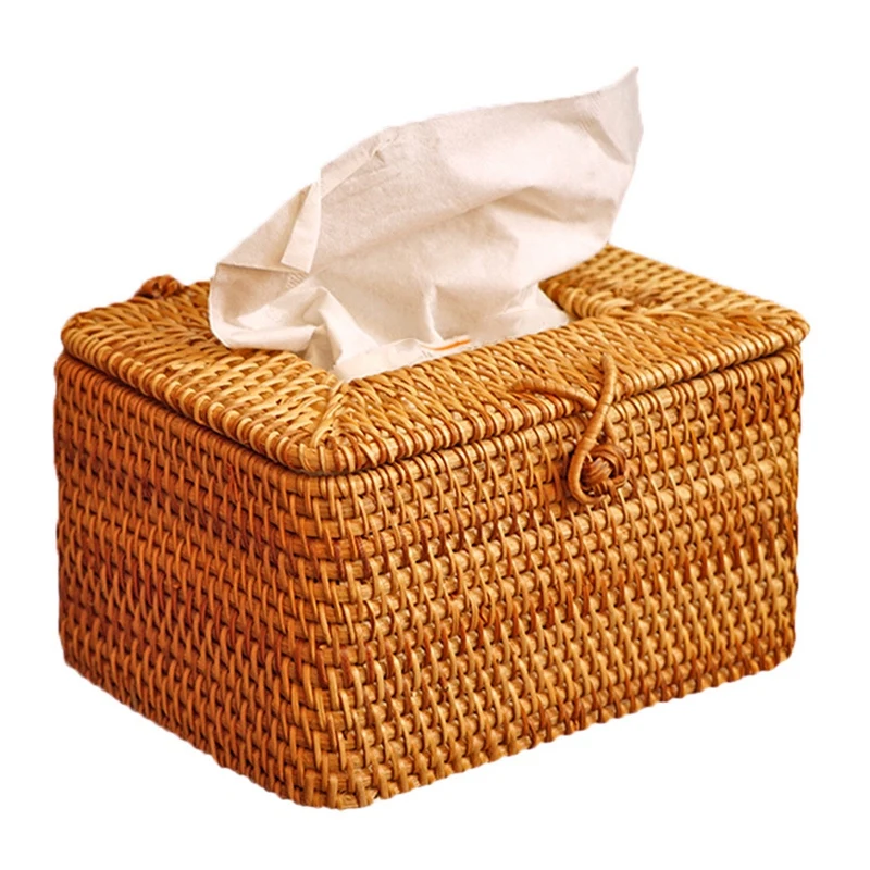 Rectangle Paper Rack Rattan Tissue Box Elegant Home Decoration Handmade Desktop Tissue Container Napkin Storage Case
Rectangle Paper Rack Rattan Tissue Box Elegant Home Decoration Handmade Desktop Tissue Container Napkin Storage Case