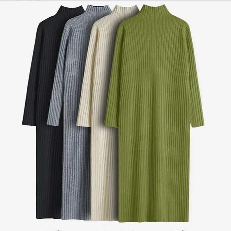 Long Knit Women Maxi Sweater Retro Thick Warm Turtleneck Straight Dress Winter Christmas Party Dress
Long Knit Women Maxi Sweater Retro Thick Warm Turtleneck Straight Dress Winter Christmas Party Dress