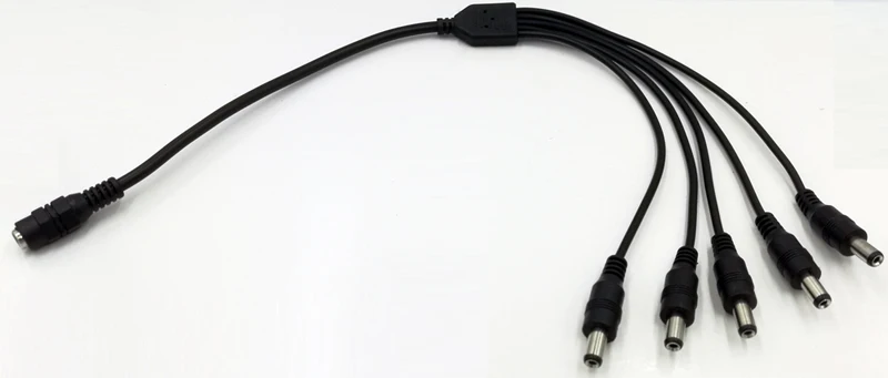 DC power Pigtail cable + female to 5 male connector wire Power Splitter Adapter Cable LED Connector | Безопасность и защита