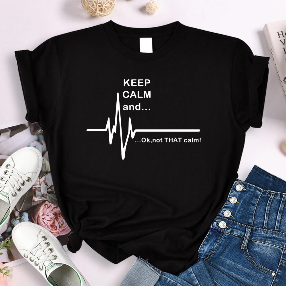 Футболка KEEP CALM, женская футболка с забавным принтом букв, Женские повседневные футболки в стиле Харадзюку, топы с круглым вырезом, свободная женская футболка с коротким рукавом
Футболка KEEP CALM, женская футболка с забавным принтом букв, Женские повседневные футболки в стиле Харадзюку, топы с круглым вырезом, свободная женская футболка с коротким рукавом