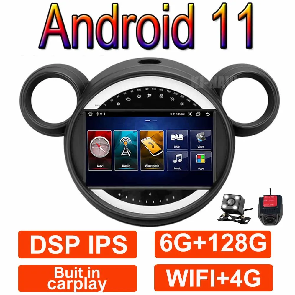 Автомагнитола с видеорегистратором, навигацией, GPS, Android 11, мультимедийный проигрыватель для BMW Countryman Mini R60 2014, 8 ядер, 6 + 128 ГБ
Автомагнитола с видеорегистратором, навигацией, GPS, Android 11, мультимедийный проигрыватель для BMW Countryman Mini R60 2014, 8 ядер, 6 + 128 ГБ