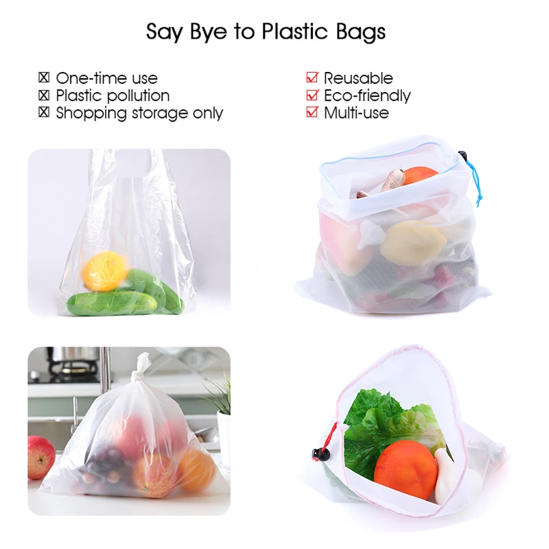 Colorful Reusable Fruit Vegetable Bags Net Bag Produce Washable Mesh Bags Kitchen Storage Bags Toys Sundries
Colorful Reusable Fruit Vegetable Bags Net Bag Produce Washable Mesh Bags Kitchen Storage Bags Toys Sundries