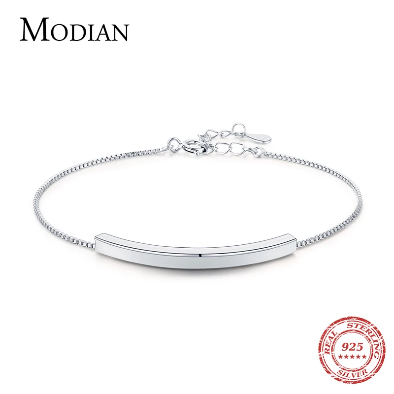 Modian 2021 Fashion Real 925 Sterling Silver Geometric Smooth Chain Bracelet For Women Girls Charm Fine Jewelry Accessories
Modian 2021 Fashion Real 925 Sterling Silver Geometric Smooth Chain Bracelet For Women Girls Charm Fine Jewelry Accessories