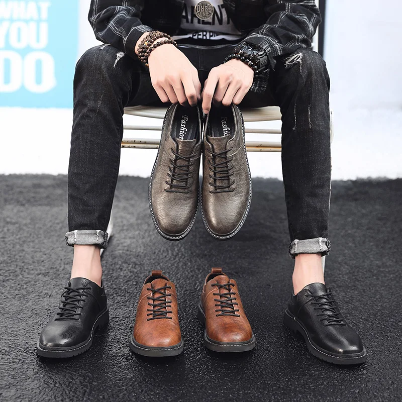 Men's winter snow boots warm shoes plush ankle 2019 winter men's soft leather luxury brand lace-up leather casual shoes non-slip
Men's winter snow boots warm shoes plush ankle 2019 winter men's soft leather luxury brand lace-up leather casual shoes non-slip