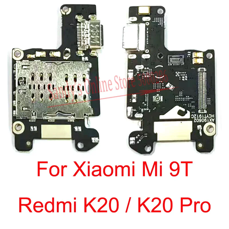 

USB Charging Port Dock Plug Connector Charger Board SIM Card Tray Slot Flex Cable For Xiaomi Redmi K20 K20 Pro Mi 9T Mi9t K20pro