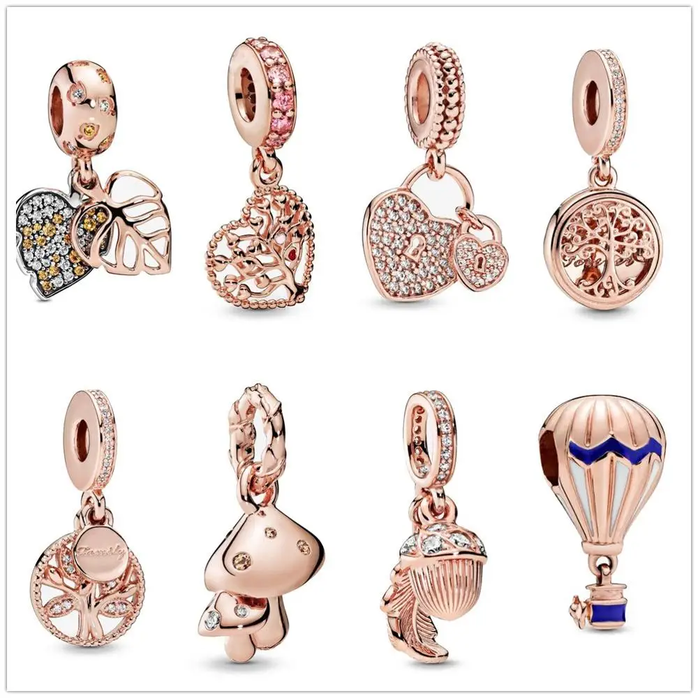 QANDOCCI подходят для оригинальных браслетов Pandora Подвески рукоделия Серебряная