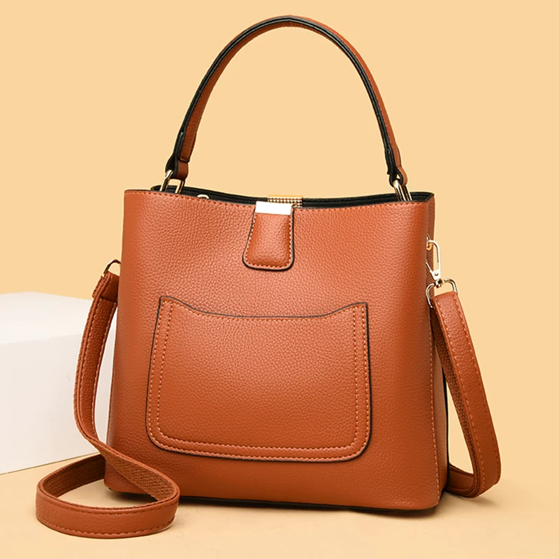Brand Designer Bucket Shoulder Bags 2021 New High Quality Pu Leather Ladies Crossbody Handbags Solid Color Messenger Bag Totes
Brand Designer Bucket Shoulder Bags 2021 New High Quality Pu Leather Ladies Crossbody Handbags Solid Color Messenger Bag Totes