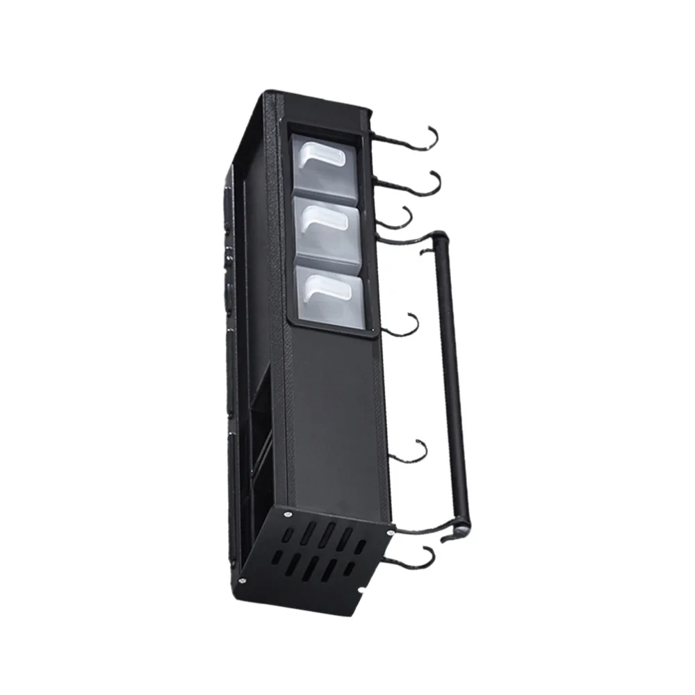 Wall-mounted Kitchen Storage Holder Space Aluminum Multifunction Punch Free Kitchen Shelf Rack Seasoning Holder (Black)
Wall-mounted Kitchen Storage Holder Space Aluminum Multifunction Punch Free Kitchen Shelf Rack Seasoning Holder (Black)