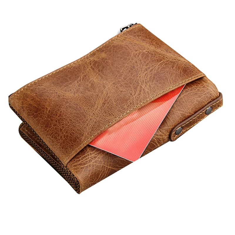 Men's Wallet Short Credit Card Holder Double Zipper Leather Wallet Retro Short Bag Women's Coin Purse
Men's Wallet Short Credit Card Holder Double Zipper Leather Wallet Retro Short Bag Women's Coin Purse