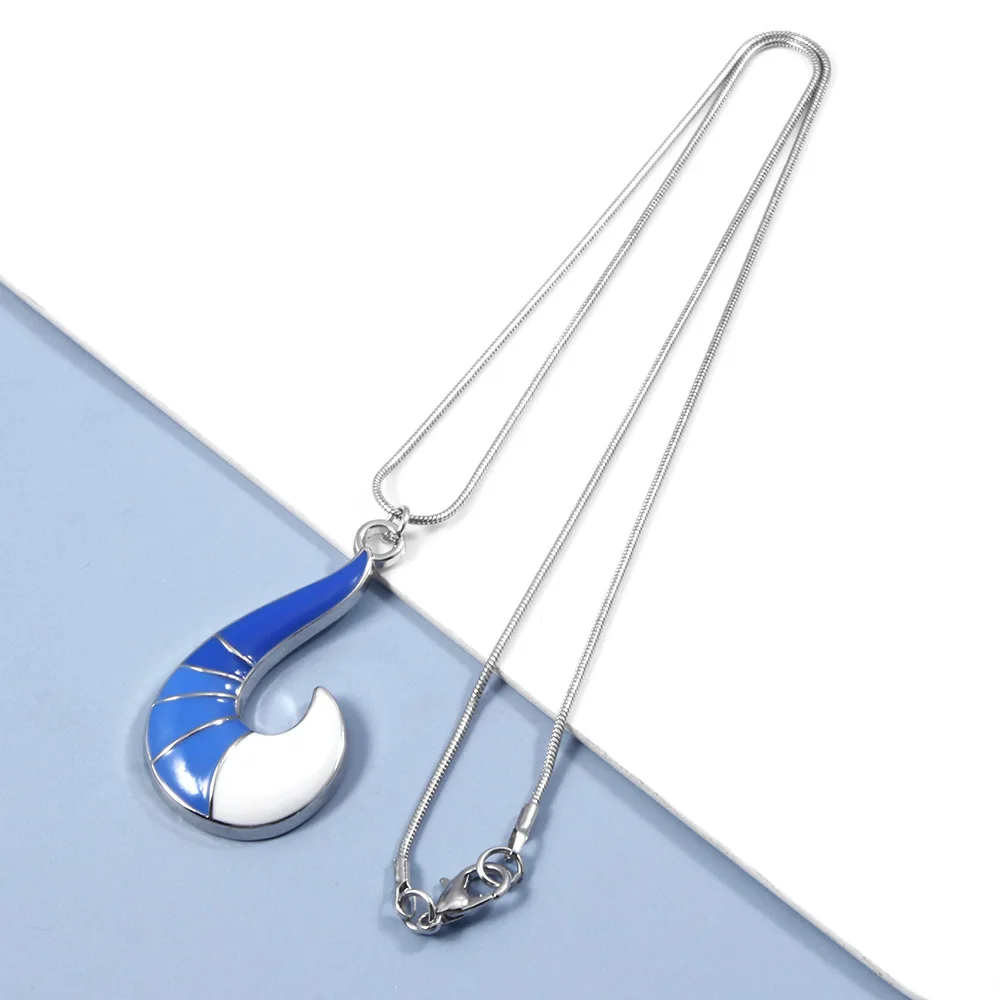 Anime Ladybug Girl Necklace Hook Conch Marina Blue and White Foxtail Pendant Gifts for Ladies Children | Украшения и аксессуары