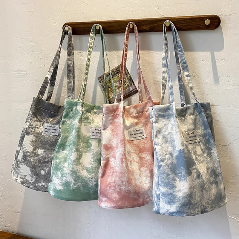 Tie-dye Large-capacity Shopping Bag New Casual Canvas Women's Tote Shoulder Bag Trendy Printed Buckle Handbags for Women 2021
Tie-dye Large-capacity Shopping Bag New Casual Canvas Women's Tote Shoulder Bag Trendy Printed Buckle Handbags for Women 2021