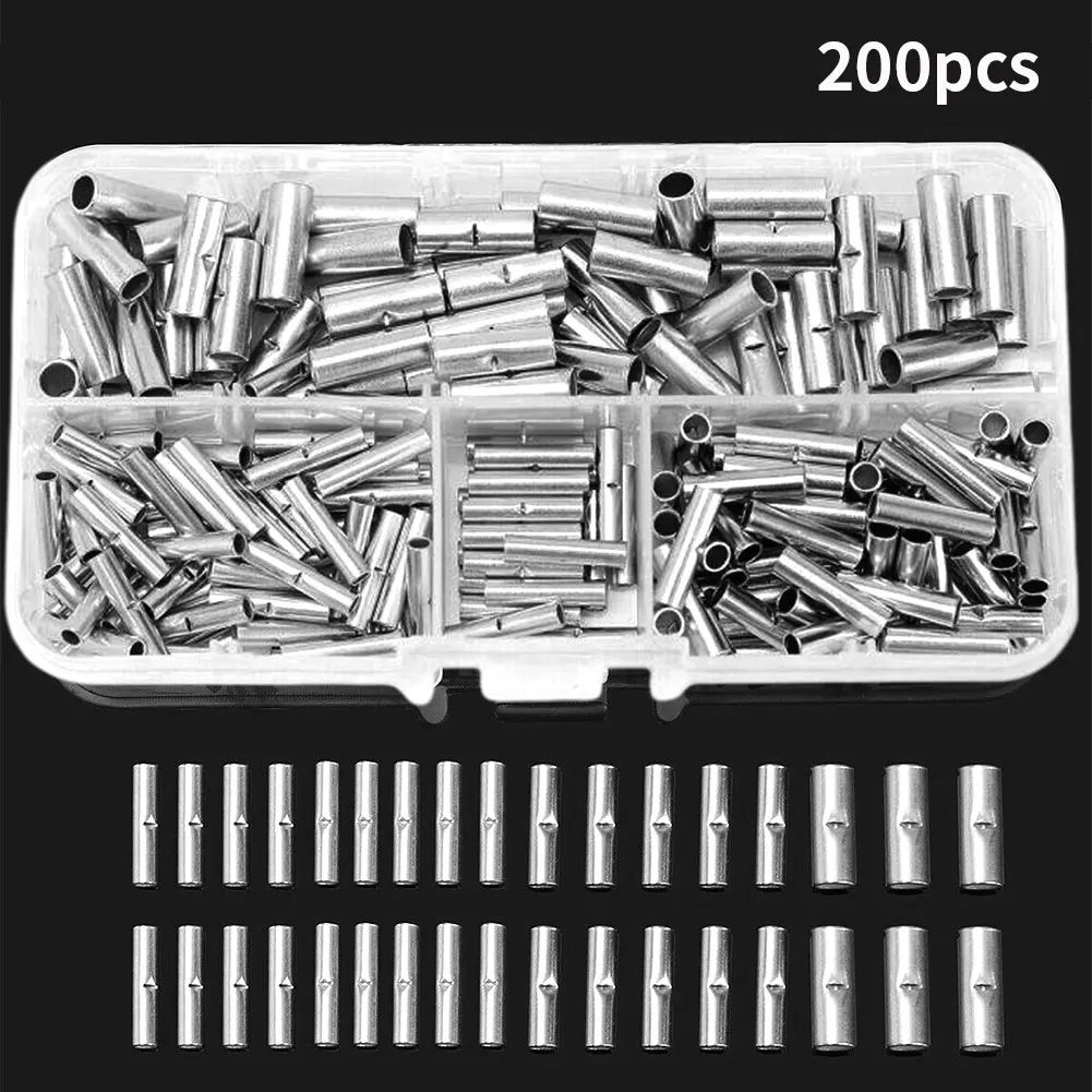 200PCS Non Insulated Butt Connectors Electrical Wire Copper Crimp Ferrule Terminals Wire Ferrule Cable Crimp Terminal Kit
200PCS Non Insulated Butt Connectors Electrical Wire Copper Crimp Ferrule Terminals Wire Ferrule Cable Crimp Terminal Kit