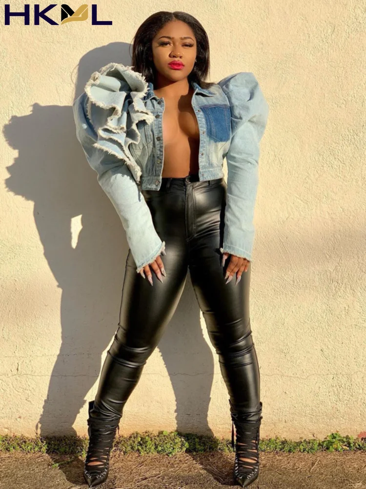 Top Ranking Women Plus Size Jackets 2021 Autumn Turn-down Collar Puffy Sleeve Cascading Ruffles Single-breasted Denim Coats
Top Ranking Women Plus Size Jackets 2021 Autumn Turn-down Collar Puffy Sleeve Cascading Ruffles Single-breasted Denim Coats