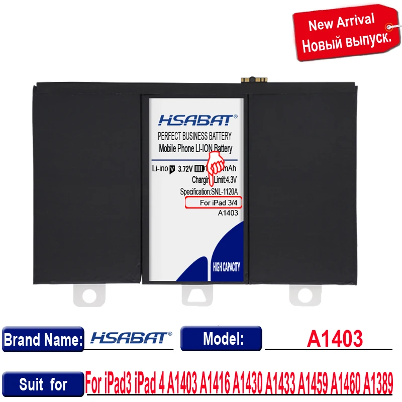 Аккумулятор Top Brand 100% 13200 мАч для iPad 3 4 A1458 A1403 A1416 A1430 A1433 A1459 A1460 A1389 в наличии |