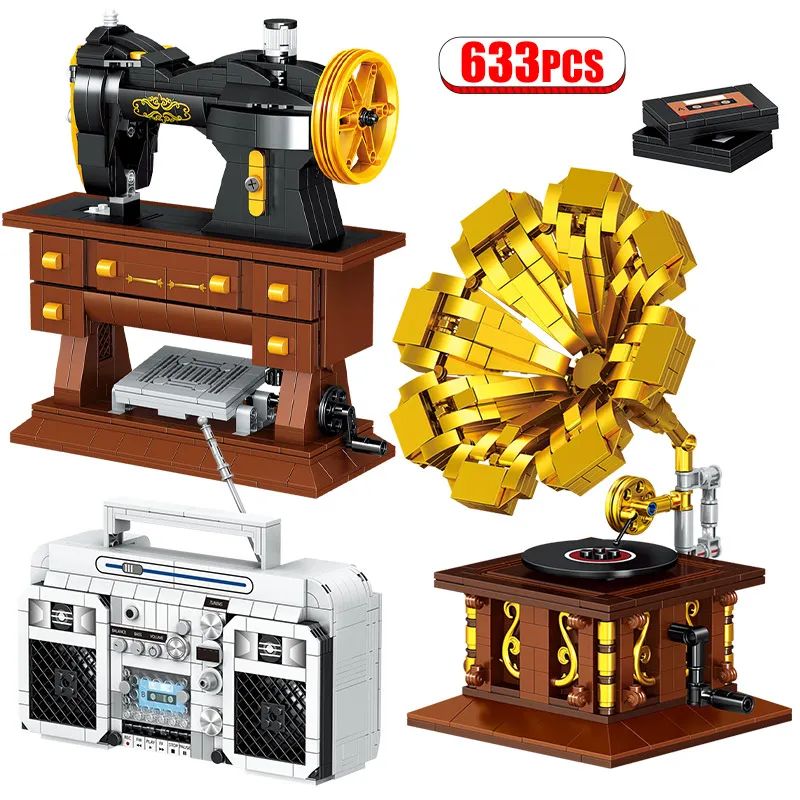 633pcs Mini City Retro Nostalgic Telephone Sewing Machine Building Blocks Friends Classical Phonograph Bricks Toys for Kid Gifts
633pcs Mini City Retro Nostalgic Telephone Sewing Machine Building Blocks Friends Classical Phonograph Bricks Toys for Kid Gifts