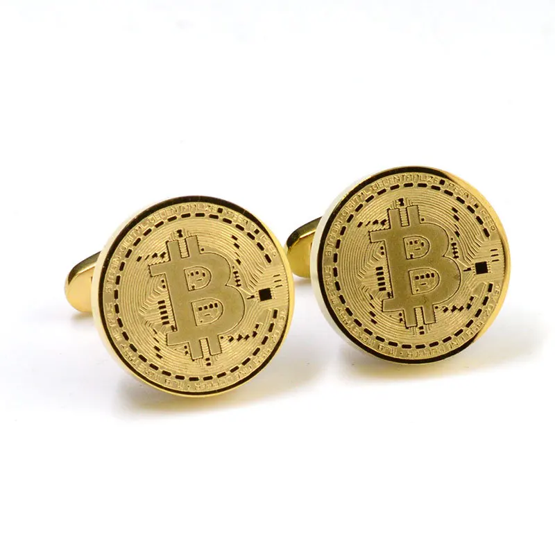 New Bitcoin Cufflinks Stainless Steel Jewelry Retro Fashion Men's French Shirts Cuff Buttons Business Banquet Accessories Gifts
New Bitcoin Cufflinks Stainless Steel Jewelry Retro Fashion Men's French Shirts Cuff Buttons Business Banquet Accessories Gifts