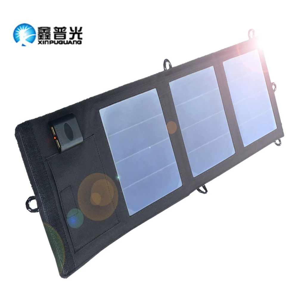 Складная Водонепроницаемая солнечная панель XINPUGUANG 6 в 12 Вт 2 А двойная USB-порт