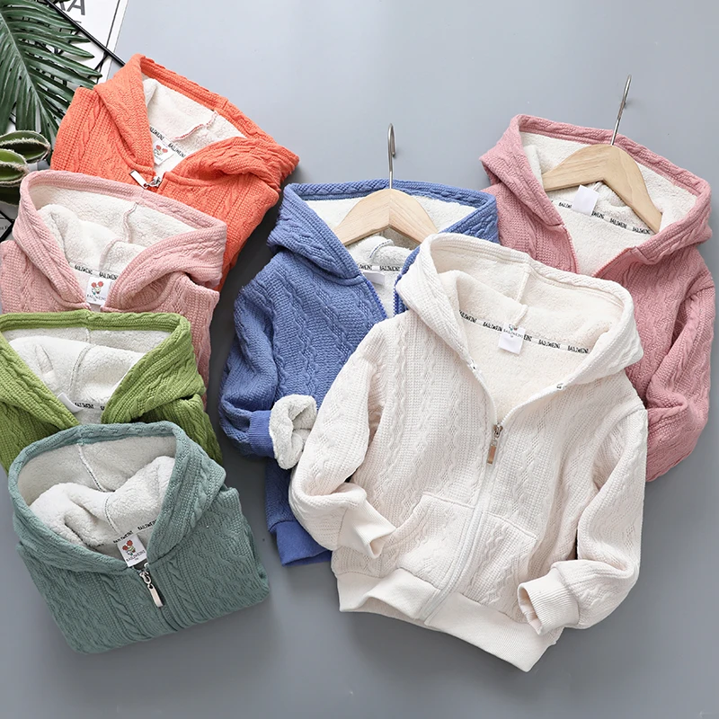 2021 winter new children's composite thickened sweater hooded zipper sweater coat children's K
2021 winter new children's composite thickened sweater hooded zipper sweater coat children's K