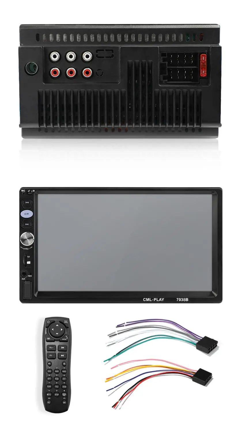 Newest 2din Car Radio 7 inch Touch mirrorlink Android Player subwoofer MP5 Player Bluetooth Rear View Camera tape recorder
Newest 2din Car Radio 7 inch Touch mirrorlink Android Player subwoofer MP5 Player Bluetooth Rear View Camera tape recorder