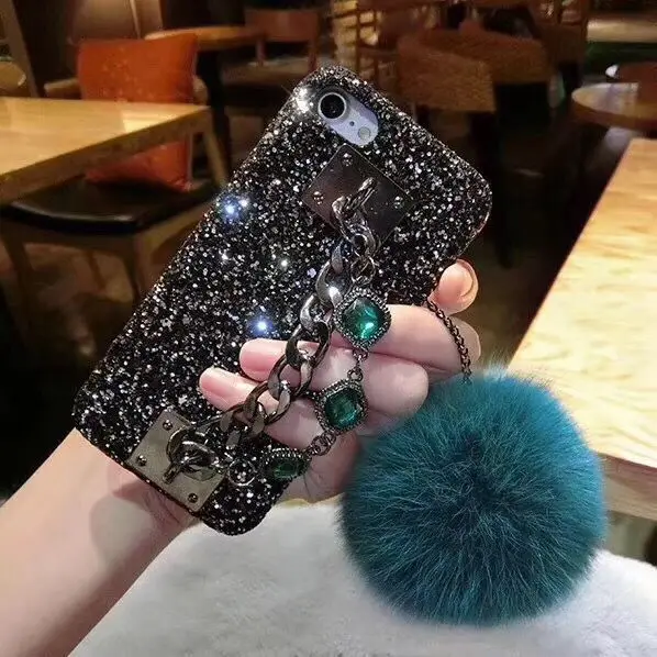 Luxury Hair Ball lady Shiny Case For iPhone 5 5s SE 6 6s 7 8 Plus XR X XS gemstone Lanyard mobile phone cover
Luxury Hair Ball lady Shiny Case For iPhone 5 5s SE 6 6s 7 8 Plus XR X XS gemstone Lanyard mobile phone cover