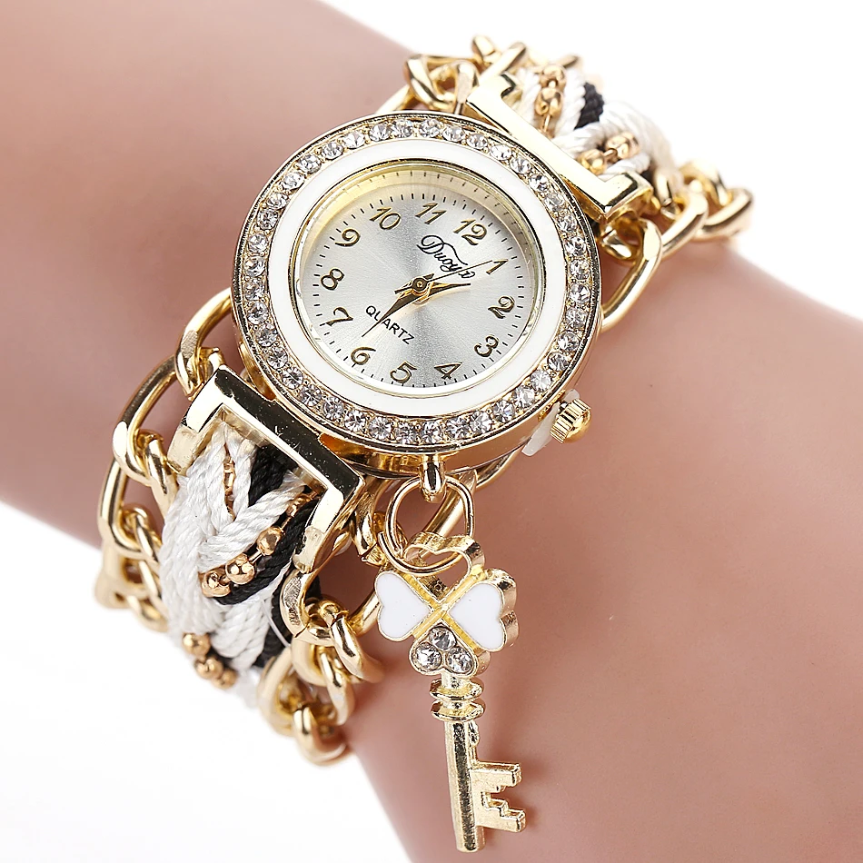 Weaving Belt Watches Women Key Luxury Gold Crystal Metal Strap Ladies Watch Analog Quartz Clocks Wristwatch Reloj Mujer
Weaving Belt Watches Women Key Luxury Gold Crystal Metal Strap Ladies Watch Analog Quartz Clocks Wristwatch Reloj Mujer