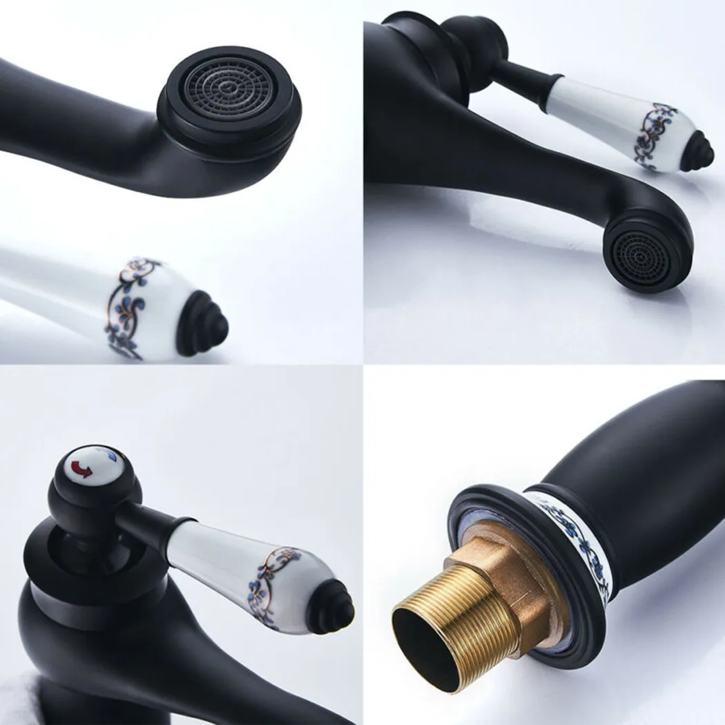 Bathroom Faucet Antique Brass Chrome-plated Bathroom Basin Taps Ceramic Valve Core Single Handle Water Mixer Taps Hot Cold Water
Bathroom Faucet Antique Brass Chrome-plated Bathroom Basin Taps Ceramic Valve Core Single Handle Water Mixer Taps Hot Cold Water