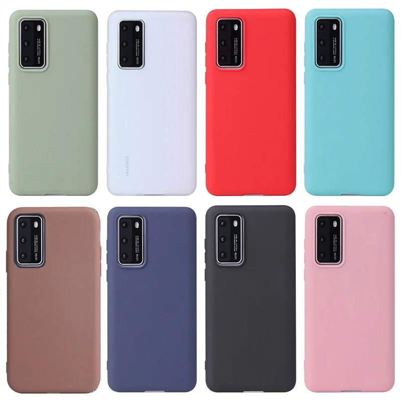 Простые однотонные Цвет ультратонкий ТПУ чехол для Huawei Y3 II Y5 Lite 2017 Prime 2019 Y6 Pro Y7 2018