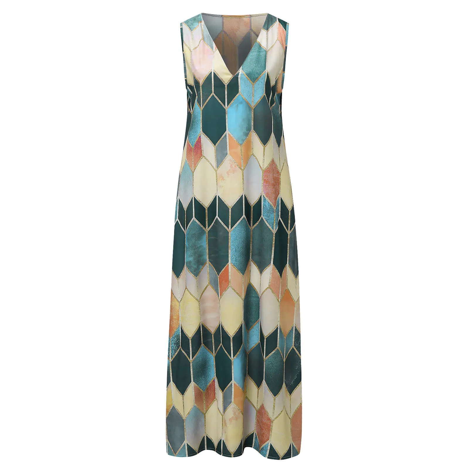Summer V neck Sleeveless Long Dress Women Daily Holiday Sleeveless Vintage Maxi Dress Retro V Neck Sundress Plus Size
Summer V neck Sleeveless Long Dress Women Daily Holiday Sleeveless Vintage Maxi Dress Retro V Neck Sundress Plus Size