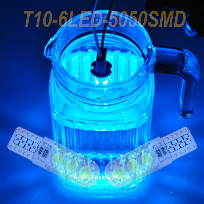 10pcs T10 LEDs 194 W5W 168 Car LED Auto Interior lamp Silica Gel 6 SMD 5050 LED Clearance Lights Side Light DC 12V
10pcs T10 LEDs 194 W5W 168 Car LED Auto Interior lamp Silica Gel 6 SMD 5050 LED Clearance Lights Side Light DC 12V