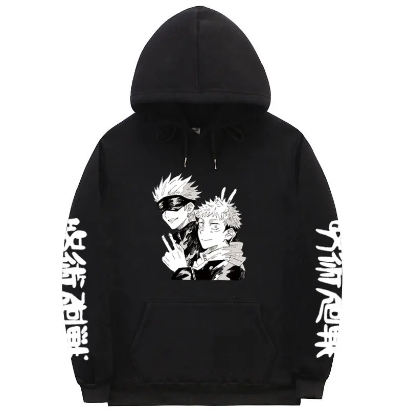 Streetwear Anime Jujutsu Kaisen Hoodie Sweatshirt Casual Printing Gojo Satoru Loose Long Sleeve Pullover Men's Hoodiea 
Streetwear Anime Jujutsu Kaisen Hoodie Sweatshirt Casual Printing Gojo Satoru Loose Long Sleeve Pullover Men's Hoodiea