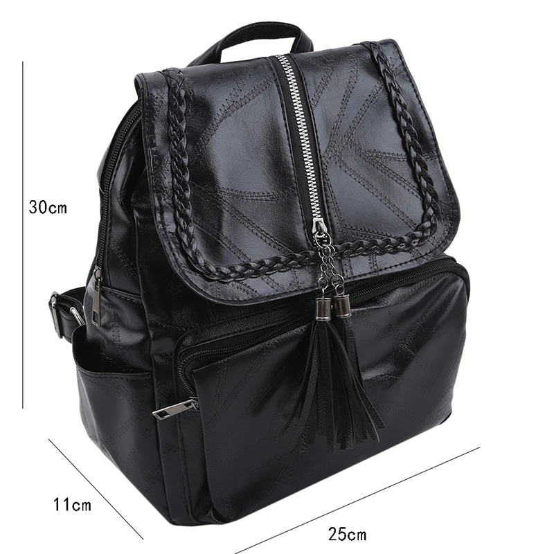 2021 Women's PU leather backpack School bag classic black waterproof travel multi-function Shoulder bag
2021 Women's PU leather backpack School bag classic black waterproof travel multi-function Shoulder bag