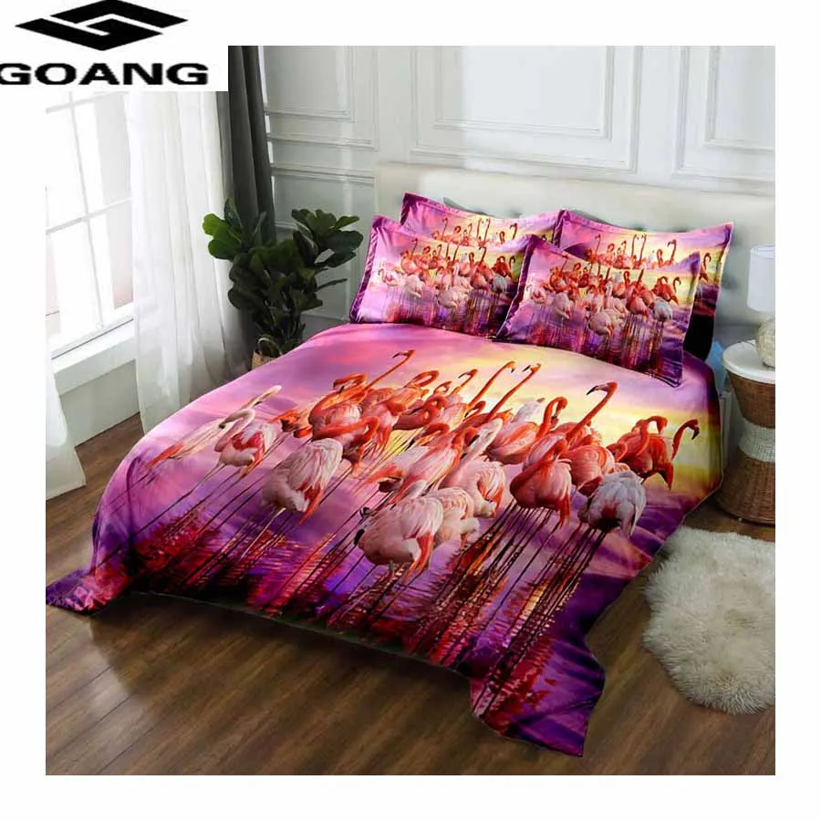GOANG high density fabric bedding set twin king queen size duvet cover set 240/220 and pillowcases 3d printing flamingos pattern
GOANG high density fabric bedding set twin king queen size duvet cover set 240/220 and pillowcases 3d printing flamingos pattern