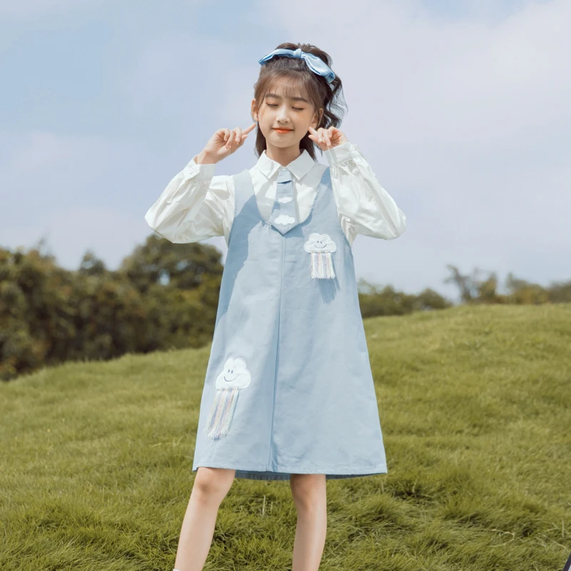 Teen Girls Cute Clothing Sets 5-14 Years Children Costumes for Kids Rainbow Tassel Suspender Skirt+Blouses New Fashion Clothes
Teen Girls Cute Clothing Sets 5-14 Years Children Costumes for Kids Rainbow Tassel Suspender Skirt+Blouses New Fashion Clothes