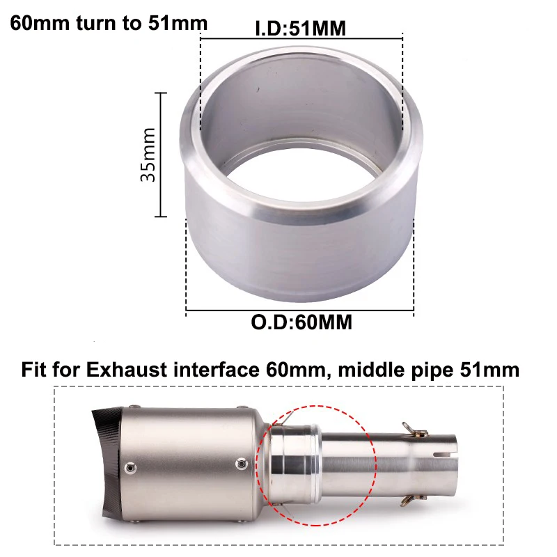 Адаптер для выхлопной трубы мотоцикла 60-51 мм 51-38 мм, соединительный редуктор, Экстра глушитель, установка из нержавеющей стали
Адаптер для выхлопной трубы мотоцикла 60-51 мм 51-38 мм, соединительный редуктор, Экстра глушитель, установка из нержавеющей стали