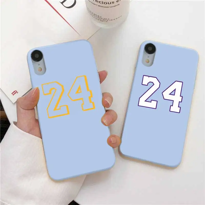 Basketball Player Number 8 24 Phone Case For Iphone 6 6s 7 8 Plus XR X XS XSmax 11 12 Pro Mini Max Candy Blue Silicone Cover
Basketball Player Number 8 24 Phone Case For Iphone 6 6s 7 8 Plus XR X XS XSmax 11 12 Pro Mini Max Candy Blue Silicone Cover