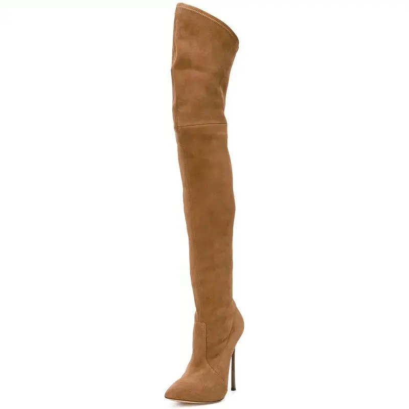 2021 Ladies Faux Suede Slip On Over The Knee Boots Fashion Slim Sexy Stiletto Heels Autumn Winter Warm Roman Women's Shoes
2021 Ladies Faux Suede Slip On Over The Knee Boots Fashion Slim Sexy Stiletto Heels Autumn Winter Warm Roman Women's Shoes