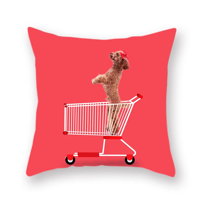 Cartoon Animal Dog Eating Ice Cream Decoration Throw Pillow Home Double-sided Polyester Pink Red Sofa Car Waist Cushion Cover
Cartoon Animal Dog Eating Ice Cream Decoration Throw Pillow Home Double-sided Polyester Pink Red Sofa Car Waist Cushion Cover