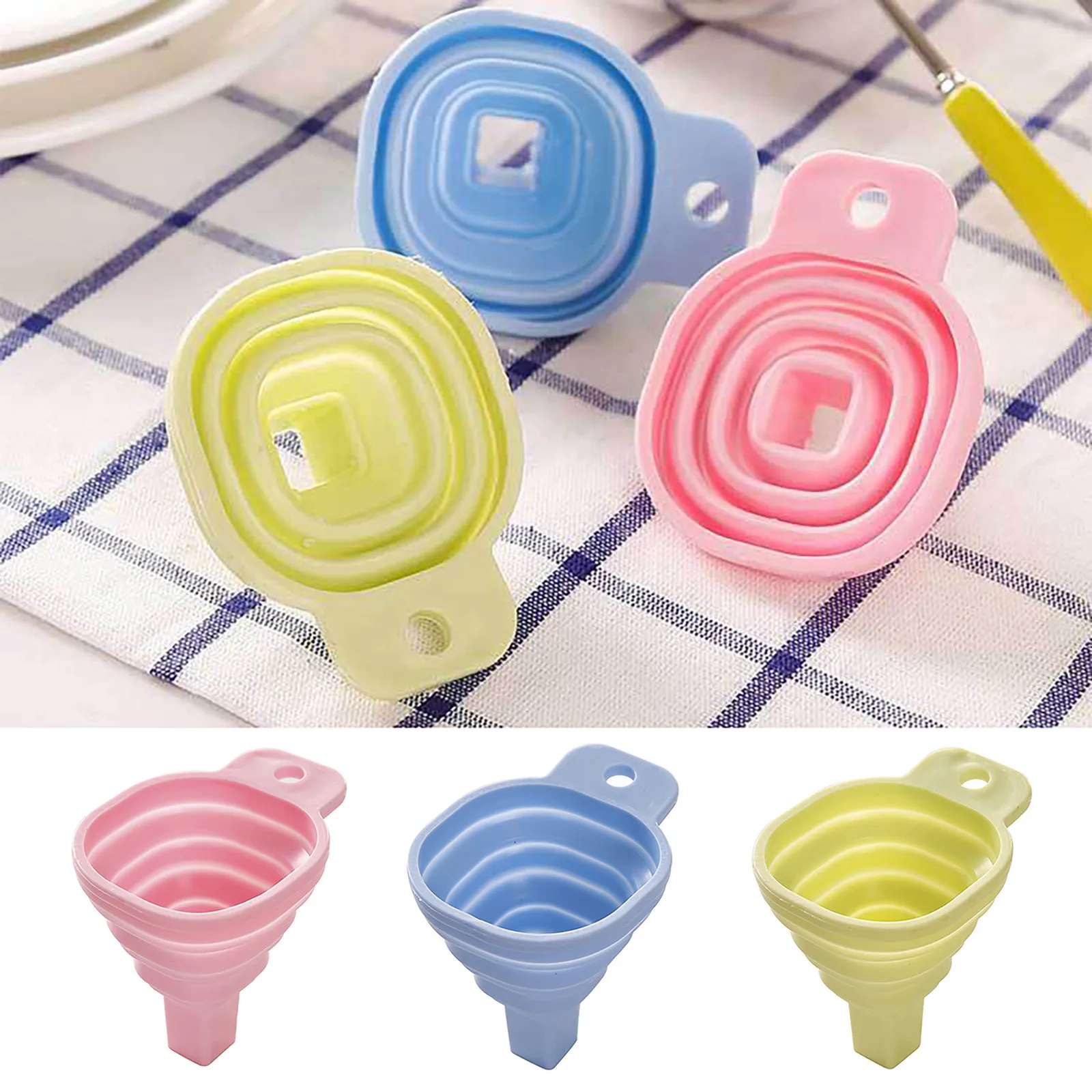 Silicone Collapsible Funnel Food Grade Foldable Kitchen Funnels Water Bottle Liquid Powder Transfer Utensils Kitchen Funnel
Silicone Collapsible Funnel Food Grade Foldable Kitchen Funnels Water Bottle Liquid Powder Transfer Utensils Kitchen Funnel