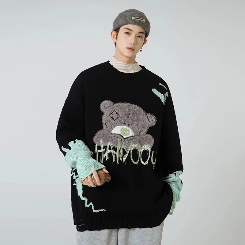 ZAZOMDE Harajuku Cartoon Sweater Men Autumn Winter Pullover Fashion O Neck Long Sleeve Mens Sweaters Loose Trendy Streetwear Men
ZAZOMDE Harajuku Cartoon Sweater Men Autumn Winter Pullover Fashion O Neck Long Sleeve Mens Sweaters Loose Trendy Streetwear Men