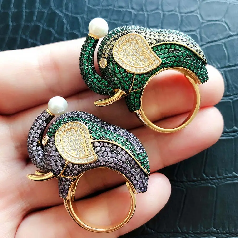 LARRAURI Trendy Luxury Statement Big Elephant Rings Female Dubai Wedding Party Ring For Women 2019 Fashion Jewelry Finding
LARRAURI Trendy Luxury Statement Big Elephant Rings Female Dubai Wedding Party Ring For Women 2019 Fashion Jewelry Finding