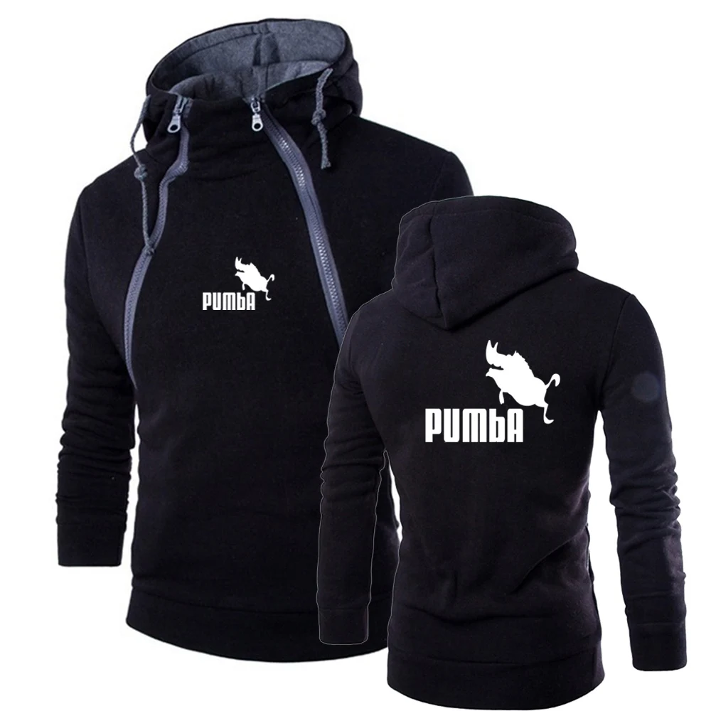 Мужская Спортивная Толстовка Pumba однотонная Повседневная с длинным рукавом и