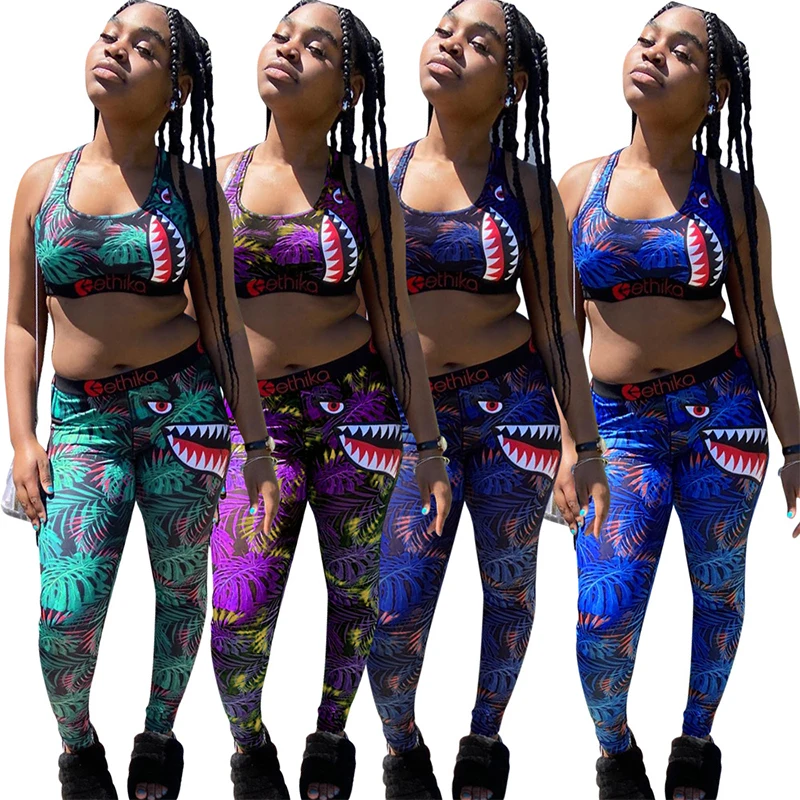 ETHIKA 2021 Hot Fashion Sexy Stretch Holiday Sleeveless Full Pant Print 2PCs Set Gym Running Beach Ladies Women Sets
ETHIKA 2021 Hot Fashion Sexy Stretch Holiday Sleeveless Full Pant Print 2PCs Set Gym Running Beach Ladies Women Sets
