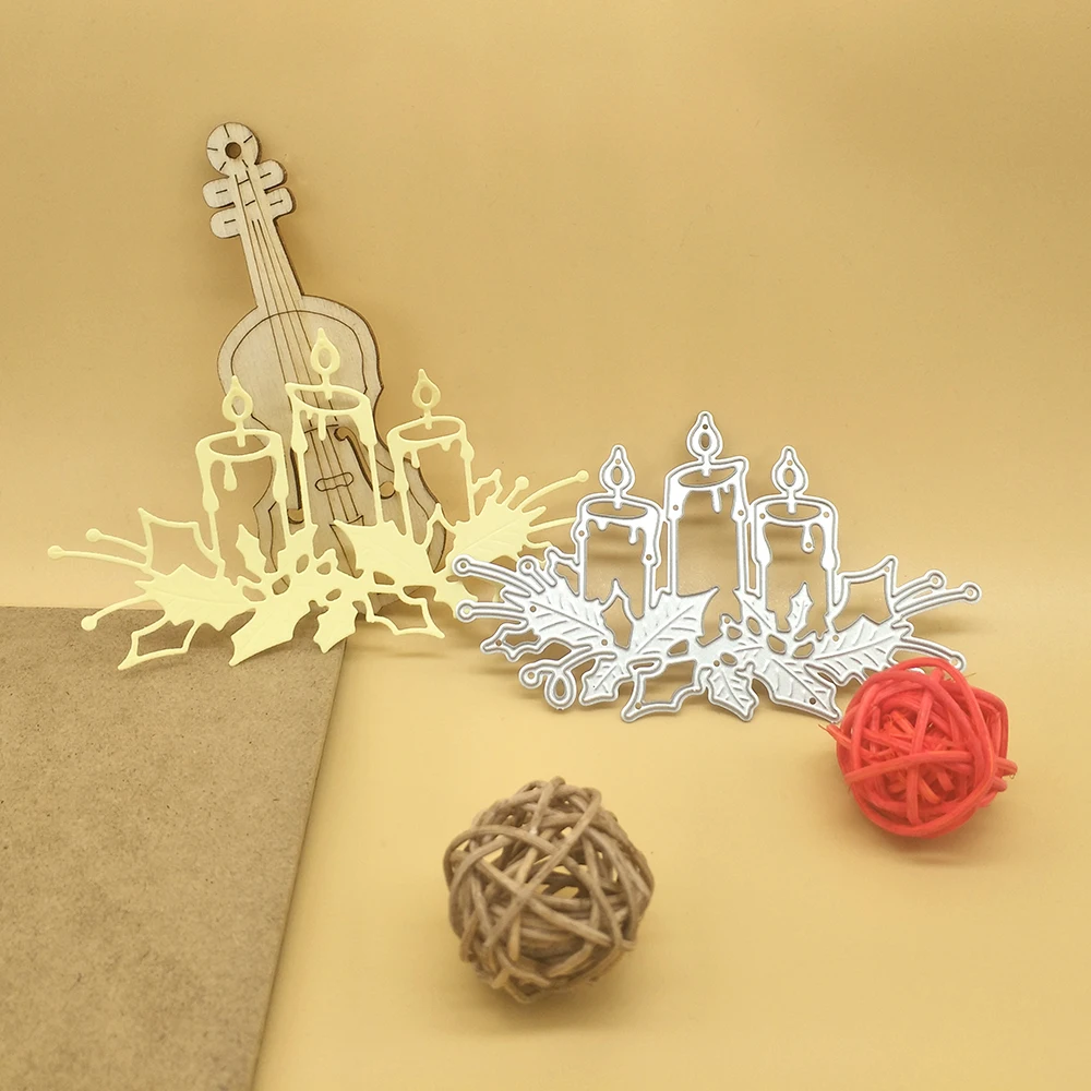 Metal burning Christmas candle cutting die for DIY punching collection album photo album paper card decoration 
Metal burning Christmas candle cutting die for DIY punching collection album photo album paper card decoration