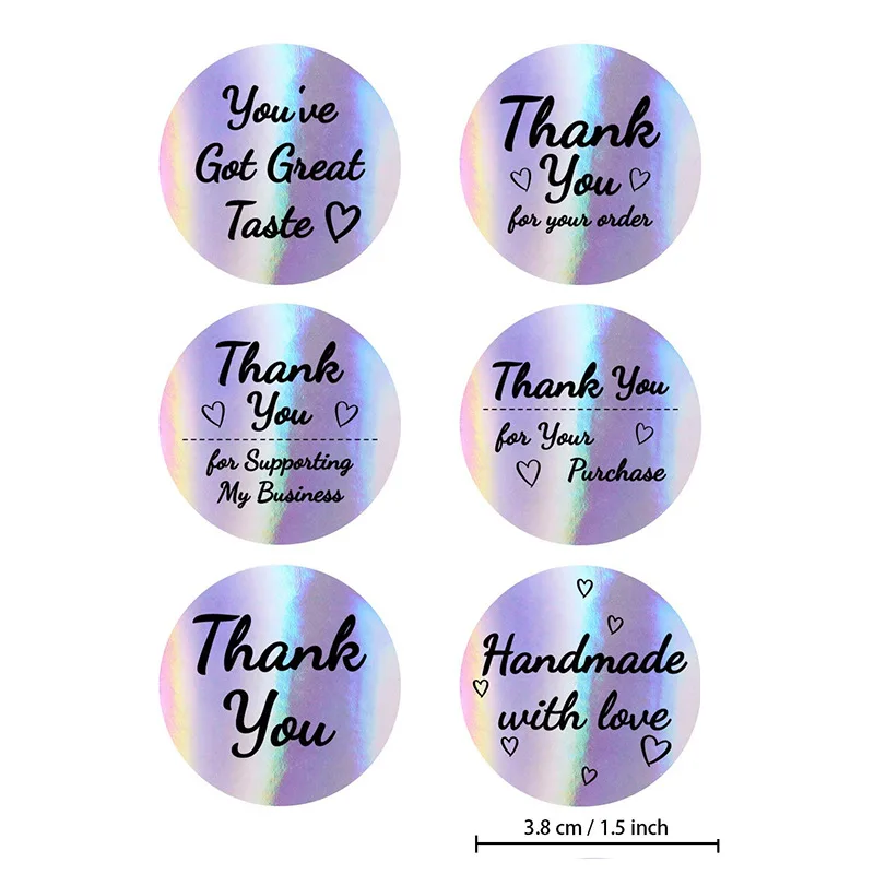 500pcs Thank You for My Small Business Stickers Paper Thank You Label Sticker Rainbow Silver Roll Adhesive Shipping Mail Labels
500pcs Thank You for My Small Business Stickers Paper Thank You Label Sticker Rainbow Silver Roll Adhesive Shipping Mail Labels