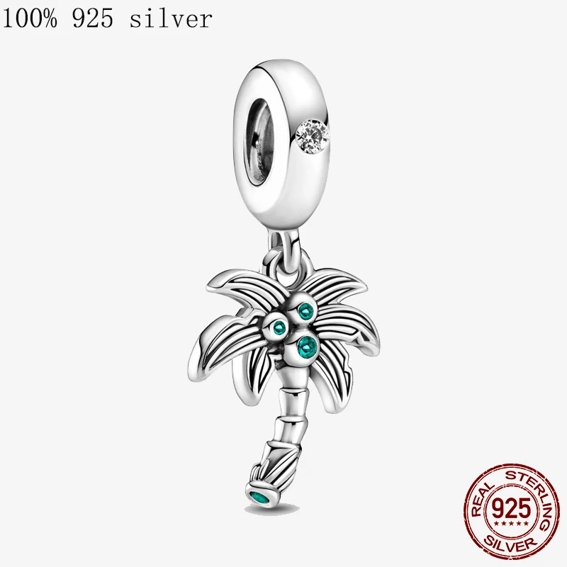 Hot Sale 925 Sterling Silver Beads CZ Palm Tree Coconuts Dangle Charm Pendant Fit Original Pandora Bracelet S925 Silver Jewelry
Hot Sale 925 Sterling Silver Beads CZ Palm Tree Coconuts Dangle Charm Pendant Fit Original Pandora Bracelet S925 Silver Jewelry