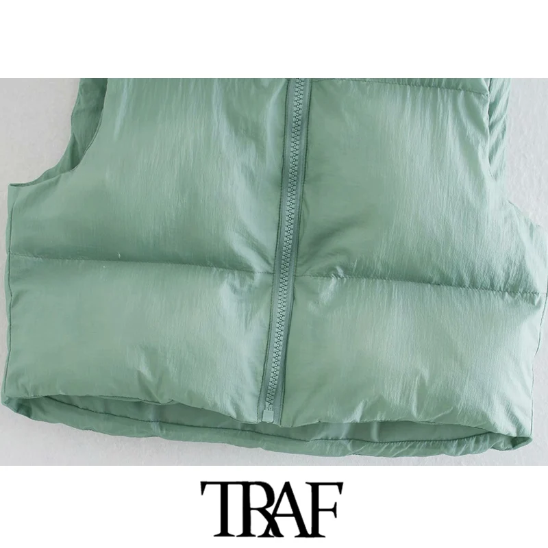 TRAF Women Fashion Hood Hidden Inside Cropped Padded Waistcoat Vintage Sleeveless Zip-up Female Outerwear Chic Tops
TRAF Women Fashion Hood Hidden Inside Cropped Padded Waistcoat Vintage Sleeveless Zip-up Female Outerwear Chic Tops
