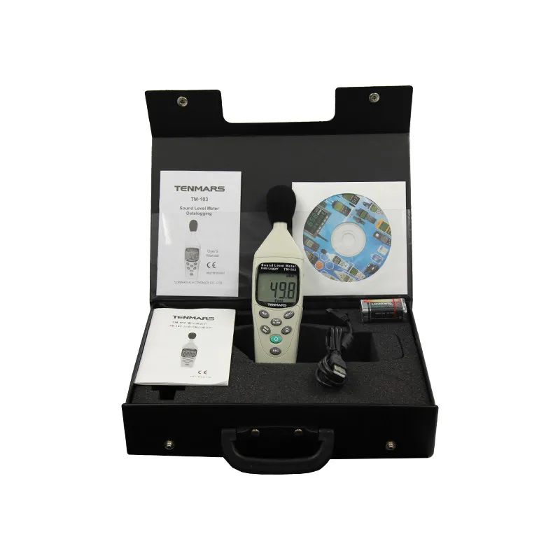 TM-102 Digital Sound Level Tester Noise Meter with IEC 61672, Type II 30~130dB
TM-102 Digital Sound Level Tester Noise Meter with IEC 61672, Type II 30~130dB