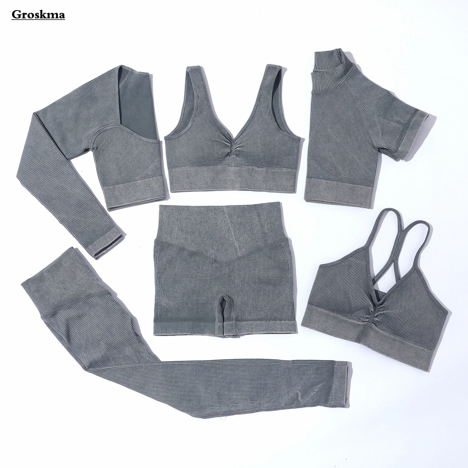 Push Up Seamless Leggings Women Yoga Suits Fitness Gym Crop Tops Workout Running Sportswear Pants High Waist 6 Piece Sets
Push Up Seamless Leggings Women Yoga Suits Fitness Gym Crop Tops Workout Running Sportswear Pants High Waist 6 Piece Sets